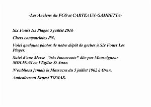 2016 07 05  SIX FOURS LES PLAGES-HOMMAGE A NOS MORTS ET DISPARUS DU 5 JUILLET 1962 A ORAN (0)